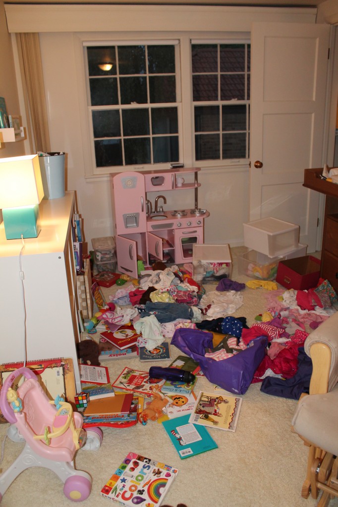 Half an hour before bedtime, and I was still working on overhauling the girls' wardrobes. In case you are wondering, Lydia's room is now clean, clean, clean, and I am so tired, tired, tired.