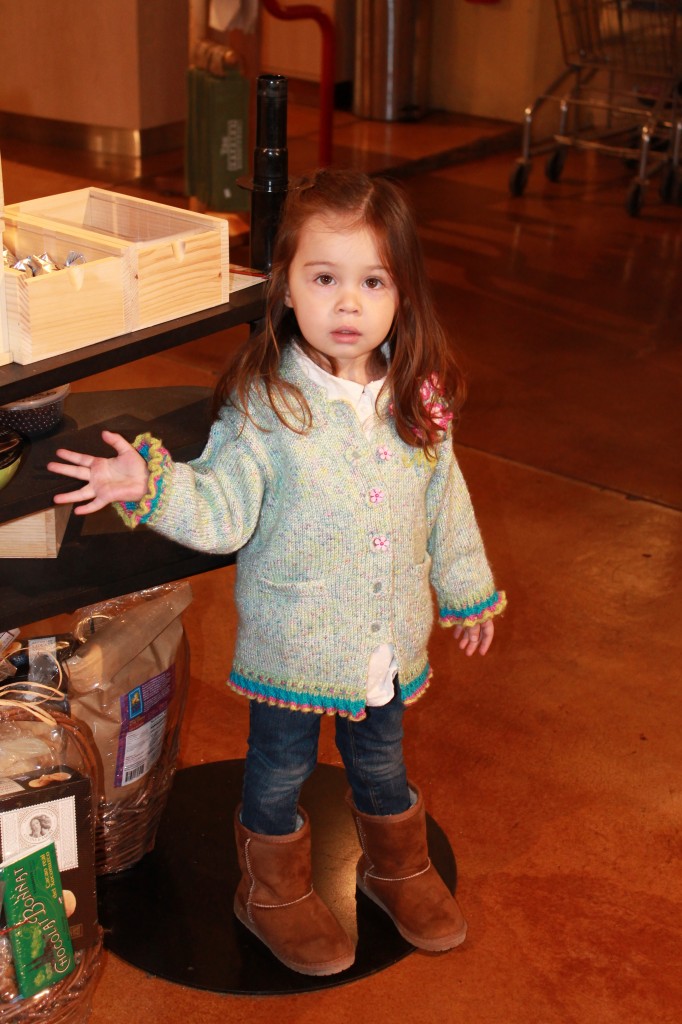 After the market, I went to Tony Caputo's for more cheese. Lydia was confused about why I did not buy her a happy hippo.