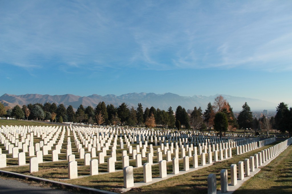A beautiful resting place. As I left, a man in army band attire drove up, got up, and played a trumpet salute (taps, maybe? I don't know my army songs.) to the veterans. It was hauntingly beautiful, and I felt lucky to have been the only awake and living soul to hear his beautiful music.