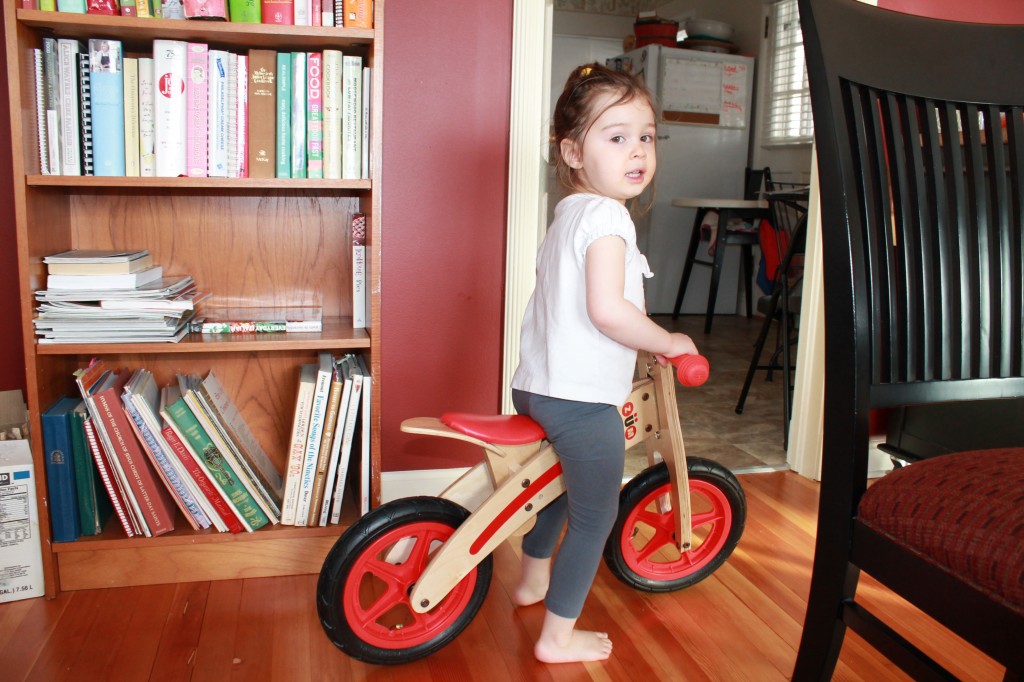 She keeps telling me that I need to go buy her some pedals for her bike.