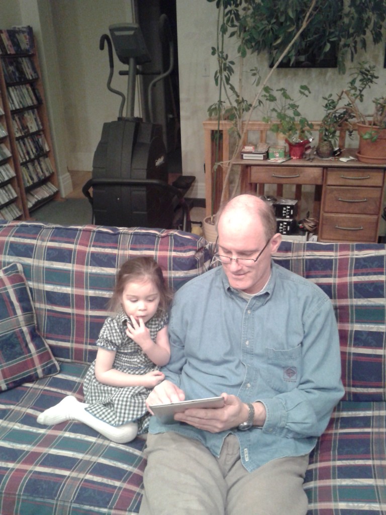 Lydia wailed when we removed her from the side of her grandpa. She thoroughly enjoyed her evening with Tom and Suzanne.