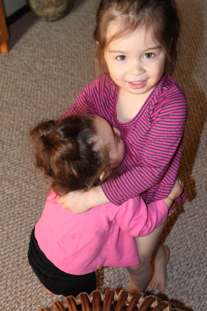 The girls hugged each other a lot today.