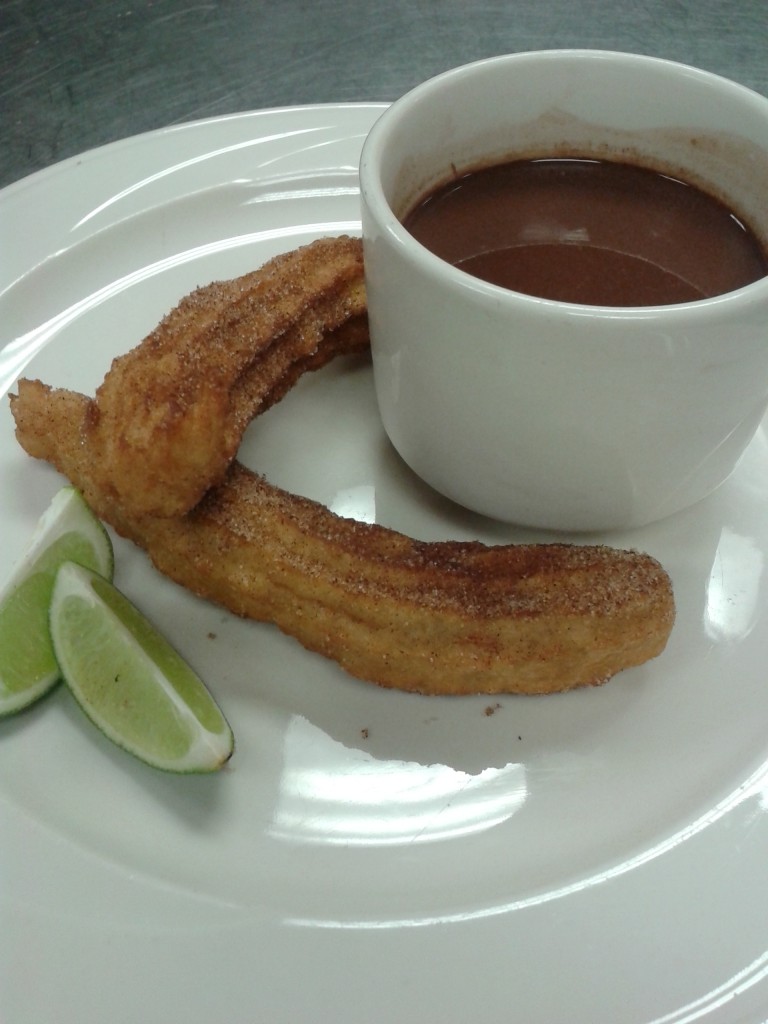 Churros and Mexican hot chocolate