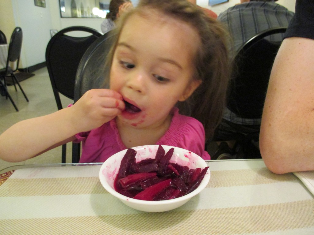Beets are a Darais family favorite. We had to order the kids extra.