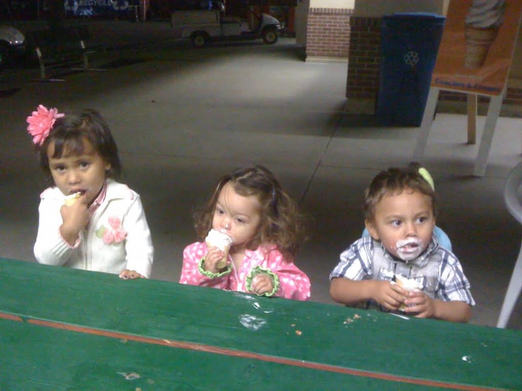 Eldon sweetly bought all of the kids ice cream.