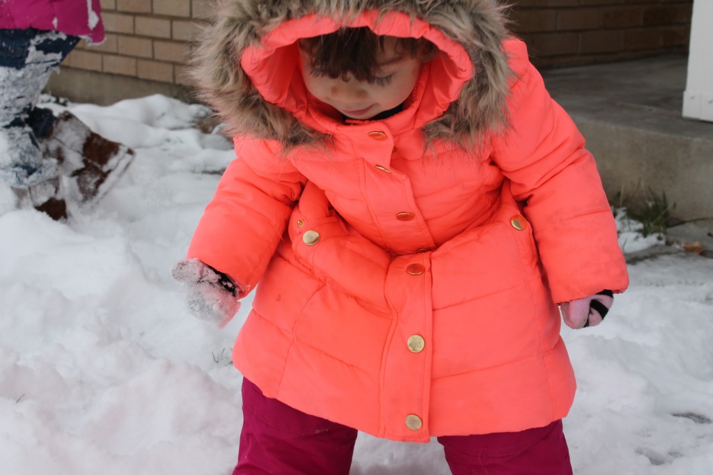 Apparently, Mary refuses to walk in the snow. She just stands there and says, "Carry me." 