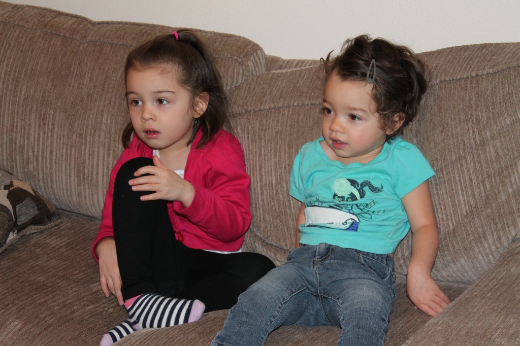 The girls watched Frozen on our new TV and enjoyed the movie like it was the first time they'd ever seen it.