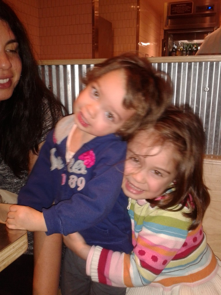 The girls were exceptionally loving at dinner in Chipotle. They even held an impromptu dance party with Abe in the middle of the restaurant. I'm still not sure if onlookers were amused or annoyed.