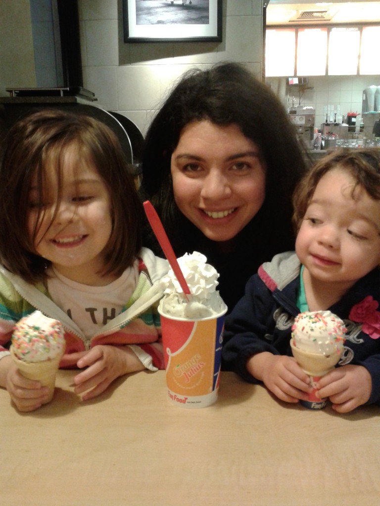 After eight hours of driving, we ate some Dairy Queen. (Grandma, we're driving up their stock for you!)