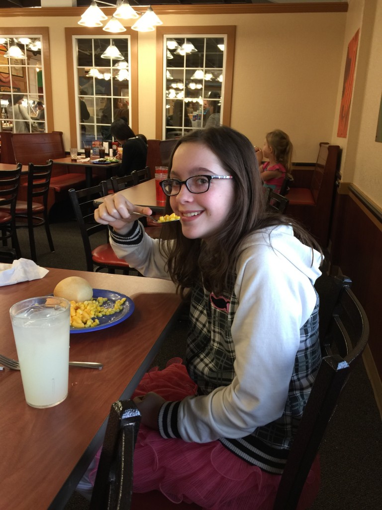 Isabella chose to go to her favorite restaurant, Golden Corral, for dinner.