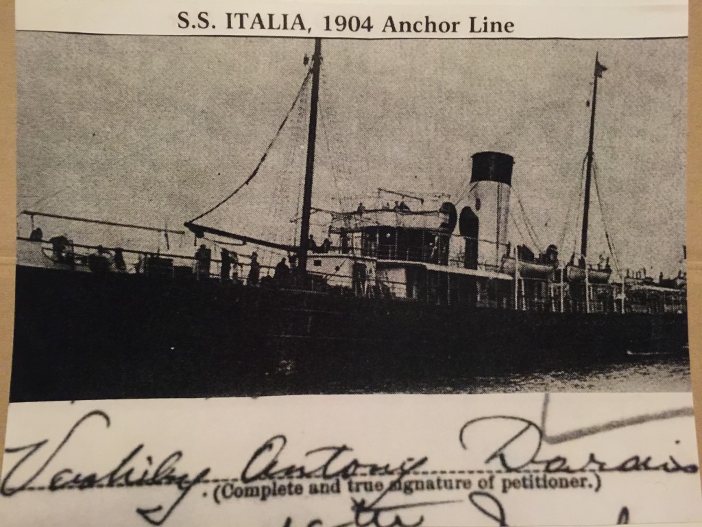 This is the ship Abe's great-grandfather, Basil Anthony Darais, immigrated to the States on.