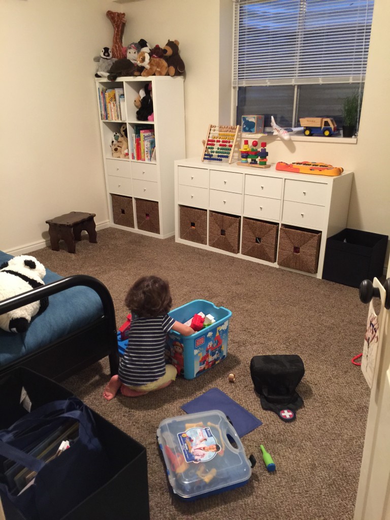 The play room is far from done, but the basic structure of it is now in place.