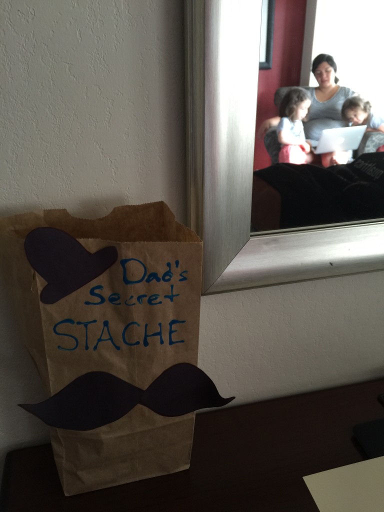 My visiting teaching companion told me that her grandkids made these bags for their dads. The girls had fun making them and then stuffing them with some of Clark and Abe's favorite candies.
