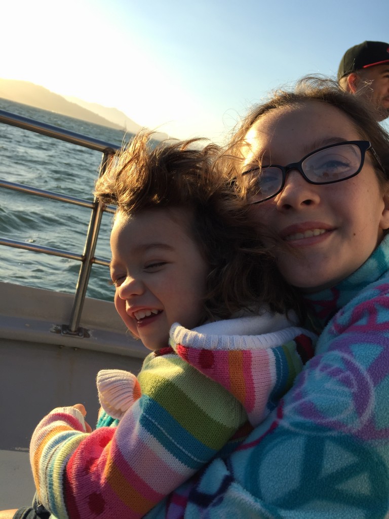 I couldn't decide which picture like best of Isabella and Mary on the boat, so I posted three of the dozen or so on Abe's phone.