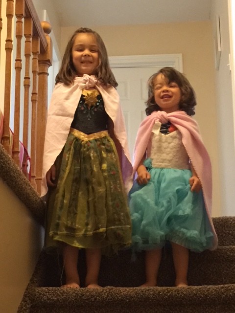 Lexi dressed the girls up before we left for our movie. 