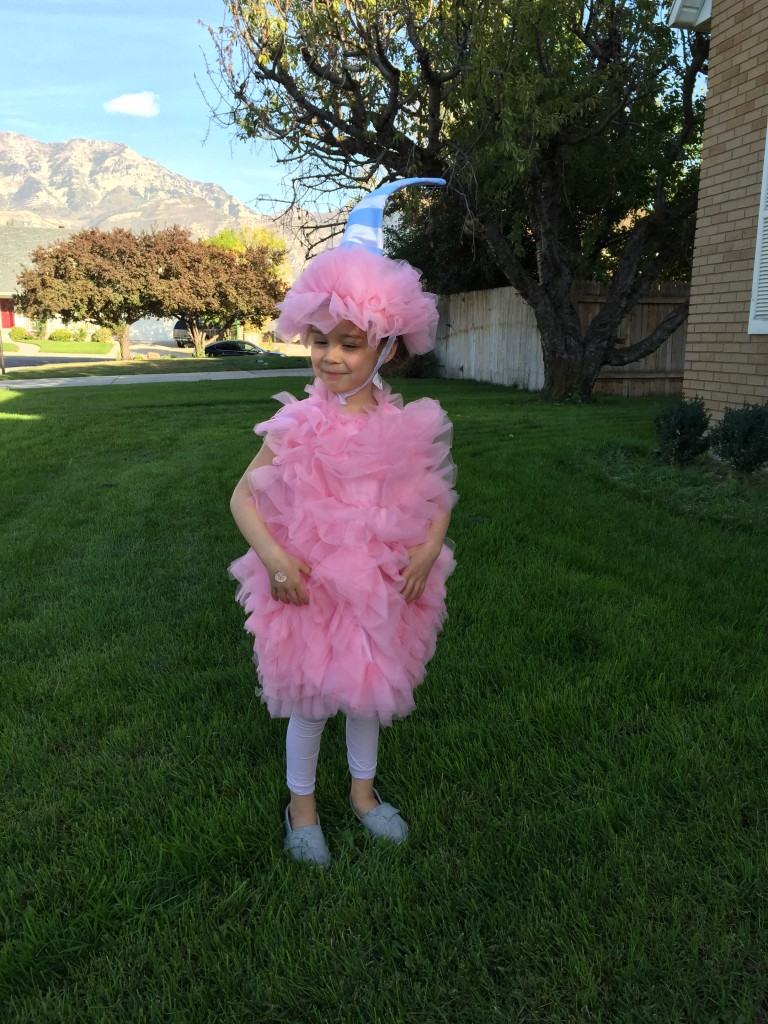 Lydia wanted to be cotton candy for Halloween. We lead sugar-centric lives around here.
