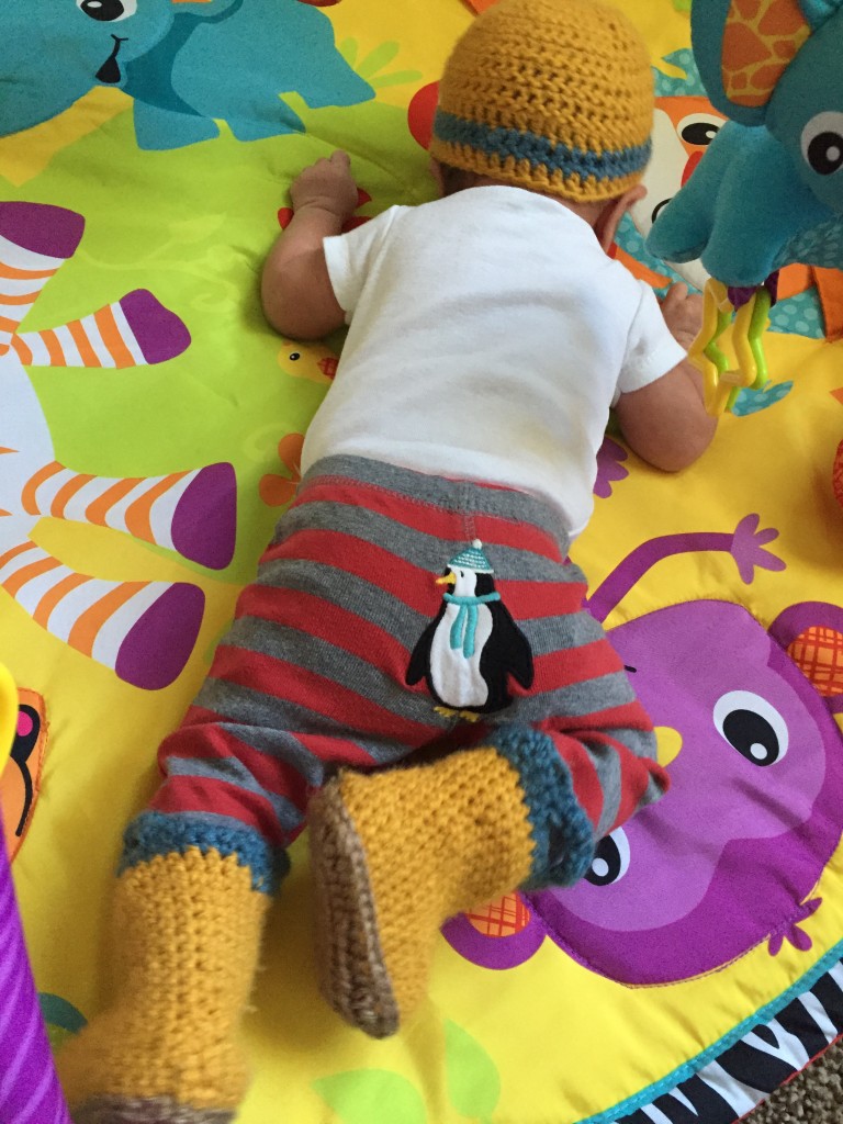 My angel baby did great at his tummy time today!