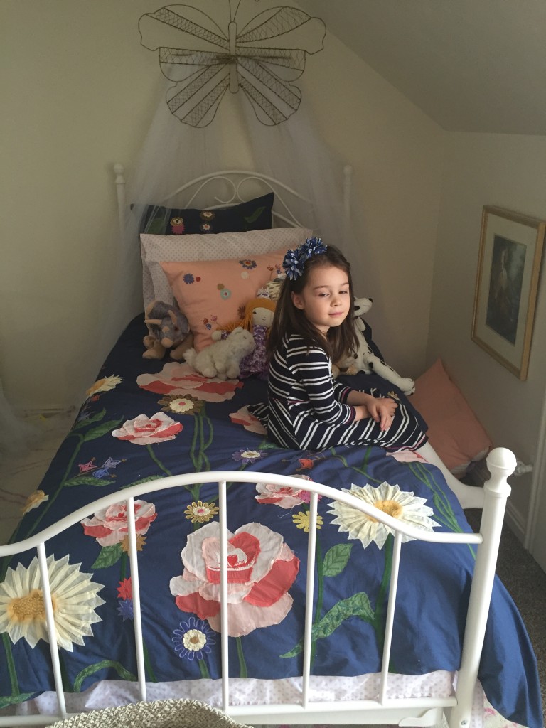 Lydia made her own bed this morning! She even helped Mary make hers. I was so proud.