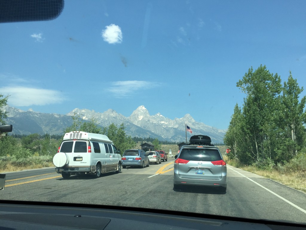 Arriving at the Tetons