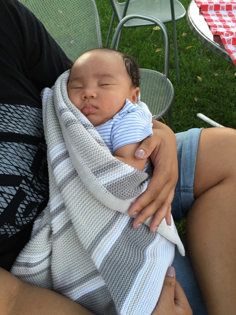 I always forget this baby's name, but isn't he precious? This is the Tahoe's new baby. I adore his hairline.