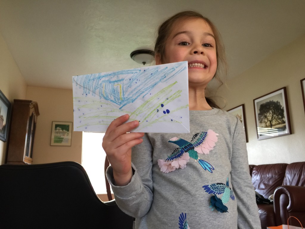 Lydia drew Ammon a card.